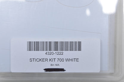 Hardline 4320-1222 White Number & Letter Sticker/Decal Kit NOS