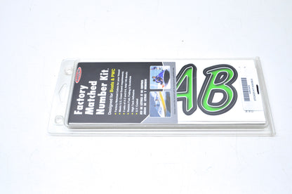 Black/Green Number & Letter Sticker/Decal Kit NOS