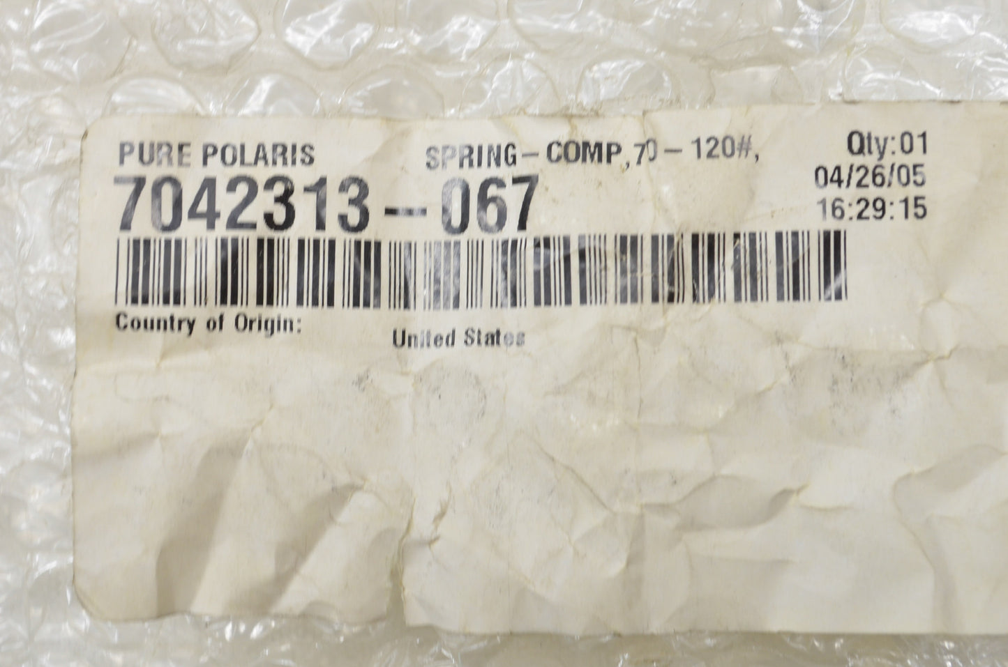 OEM Polaris 7042313-067 Strut Coil Spring NOS