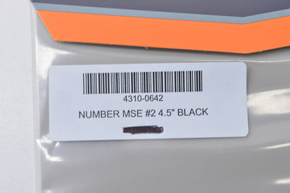 New Moose Racing Black Race Number Kit #2 4.5' NOS