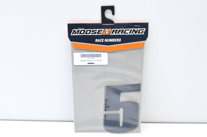 New Moose Racing Black Race Number Kit #5 4.5' NOS
