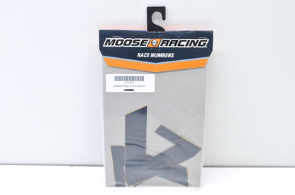 New Moose Racing Black Race Number Kit #7 4.5' NOS