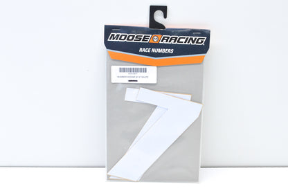 New Moose Racing White Race Number Kit #7 6' NOS