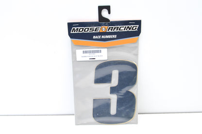 New Moose Racing Black Race Number Kit #3 6' NOS
