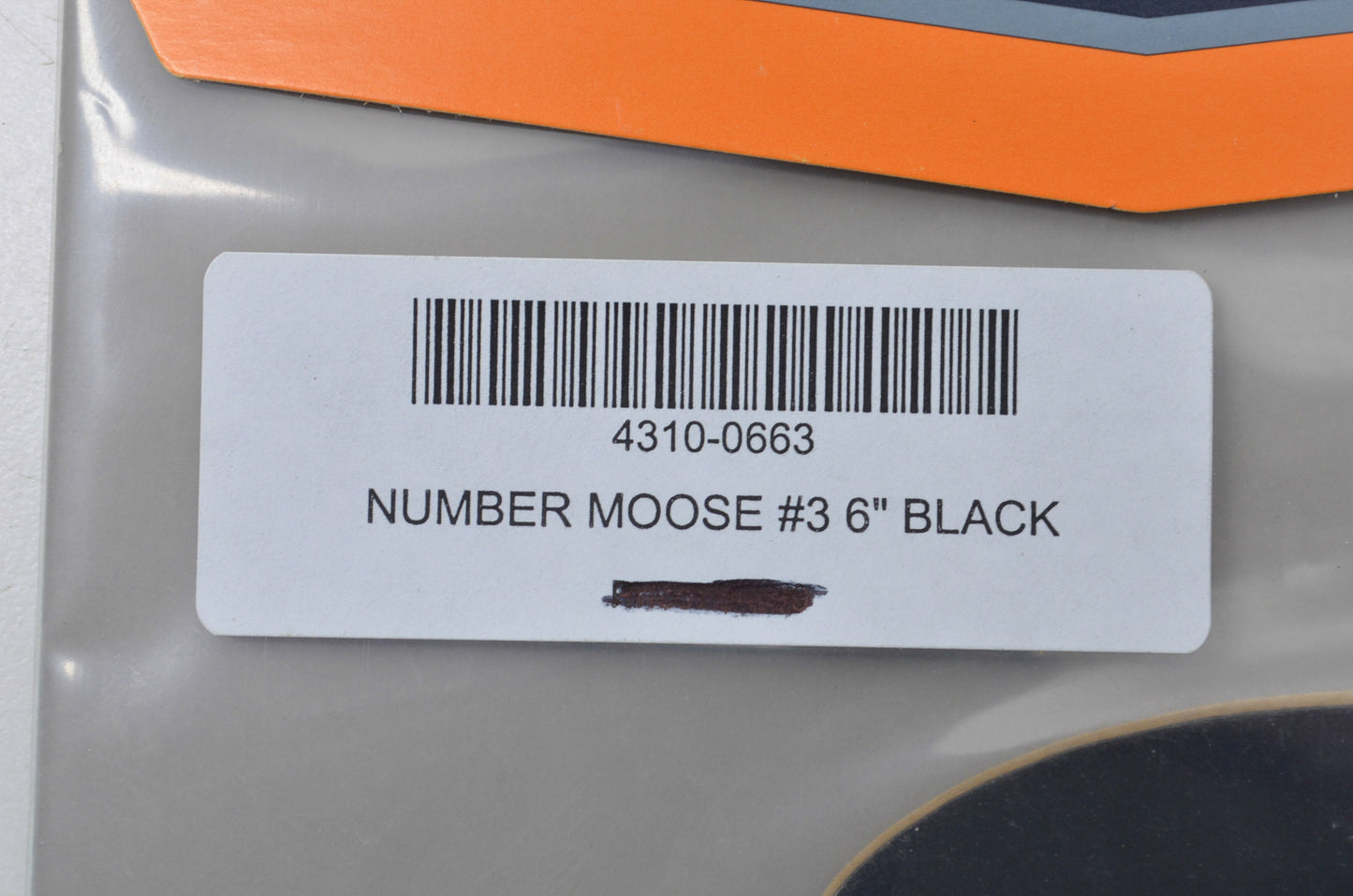 New Moose Racing Black Race Number Kit #3 6' NOS