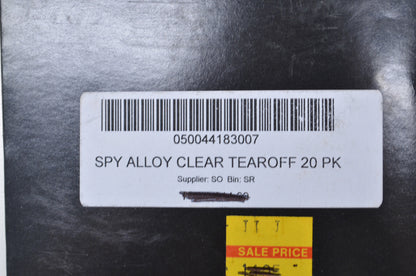Spy 50044183007 20 Pack Alloy Targa Clear Tear Off Kit NOS