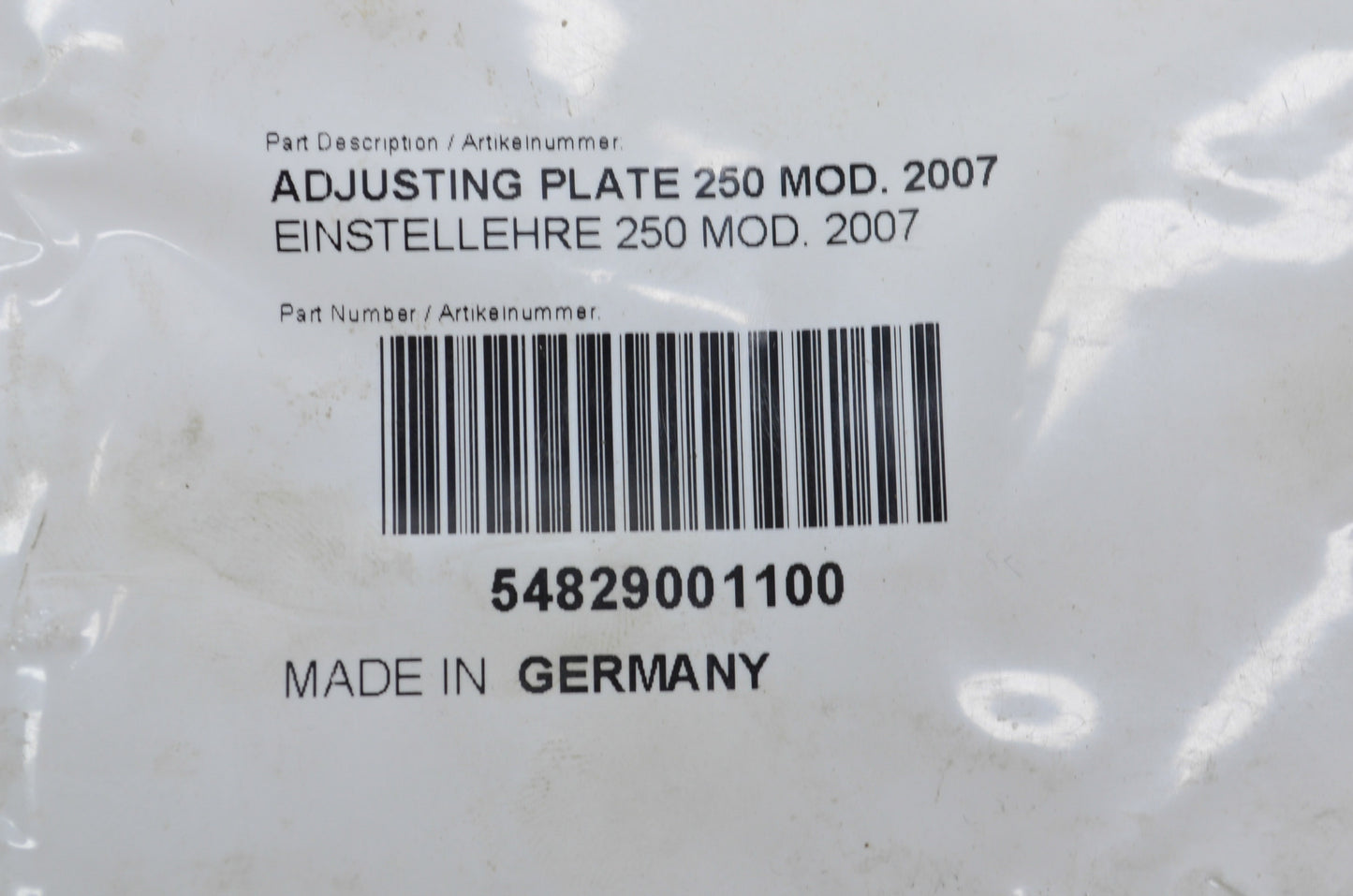 OEM KTM 54829001100 Adjusting Plate NOS