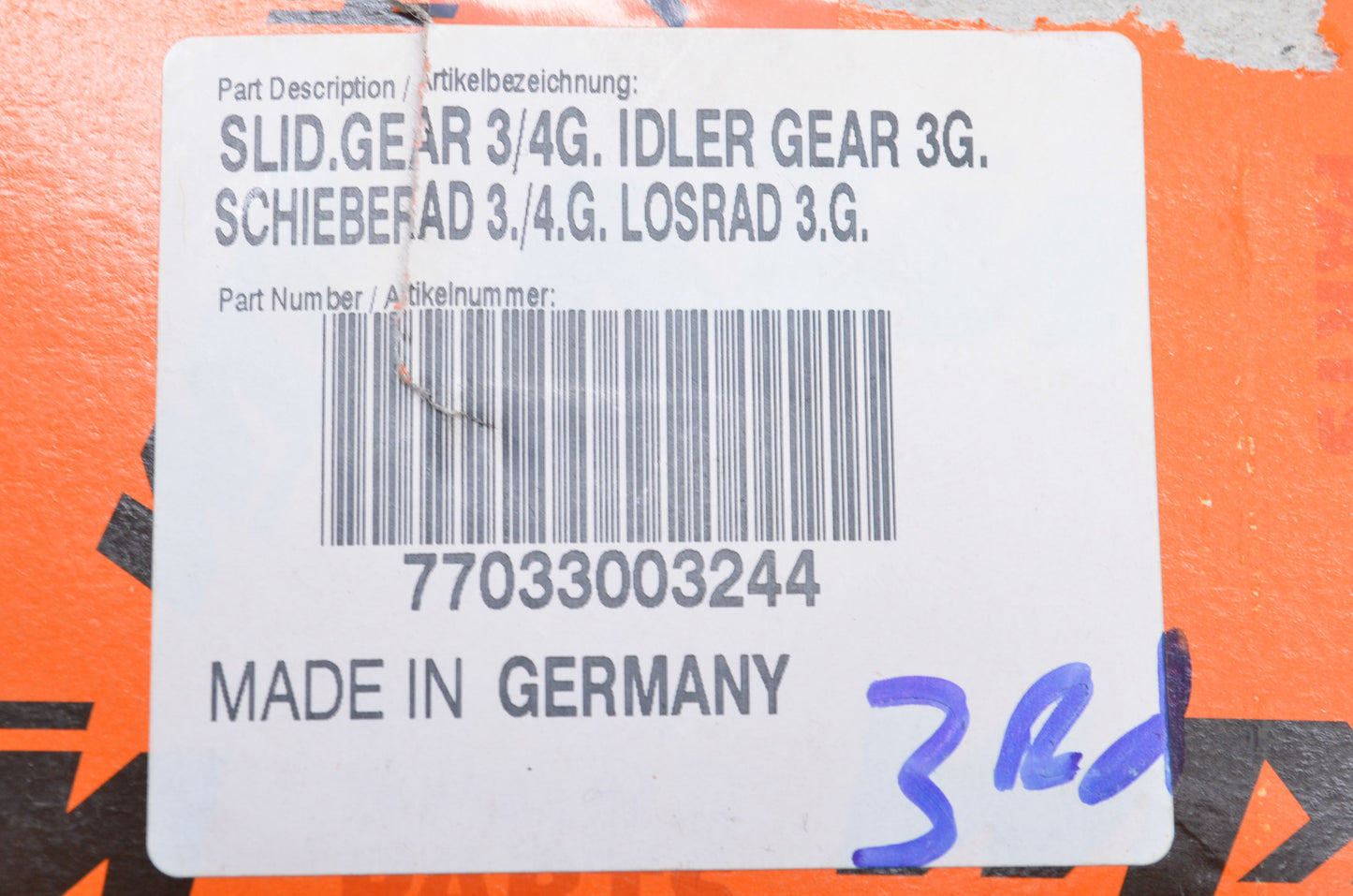 New OEM KTM Sliding Gear NOS