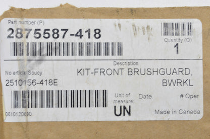 OEM Polaris 2875587-418 Black Front Brushguard Kit NOS