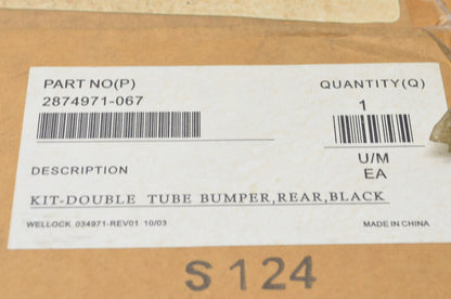 Black Rear Double Tube Bumper Kit NOS