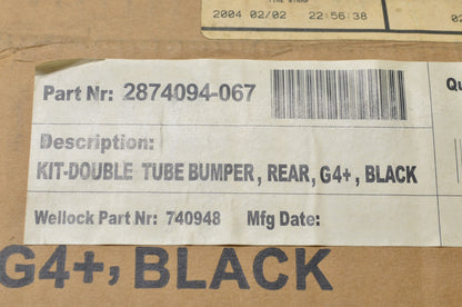 OEM Polaris 2874094-067 Black Rear Double Tube G4+ Bumper Kit NOS