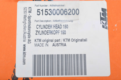 OEM KTM 51530006200 Cylinder Head NOS