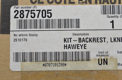 New OEM Polaris Black Backrest Kit NOS