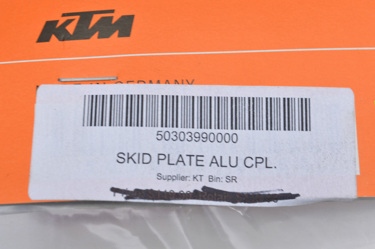 OEM KTM 50303990000 Aluminum Skid Plate Kit NOS