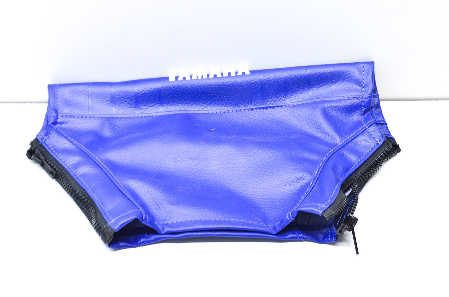Blue Leather Handlebar Cover NOS