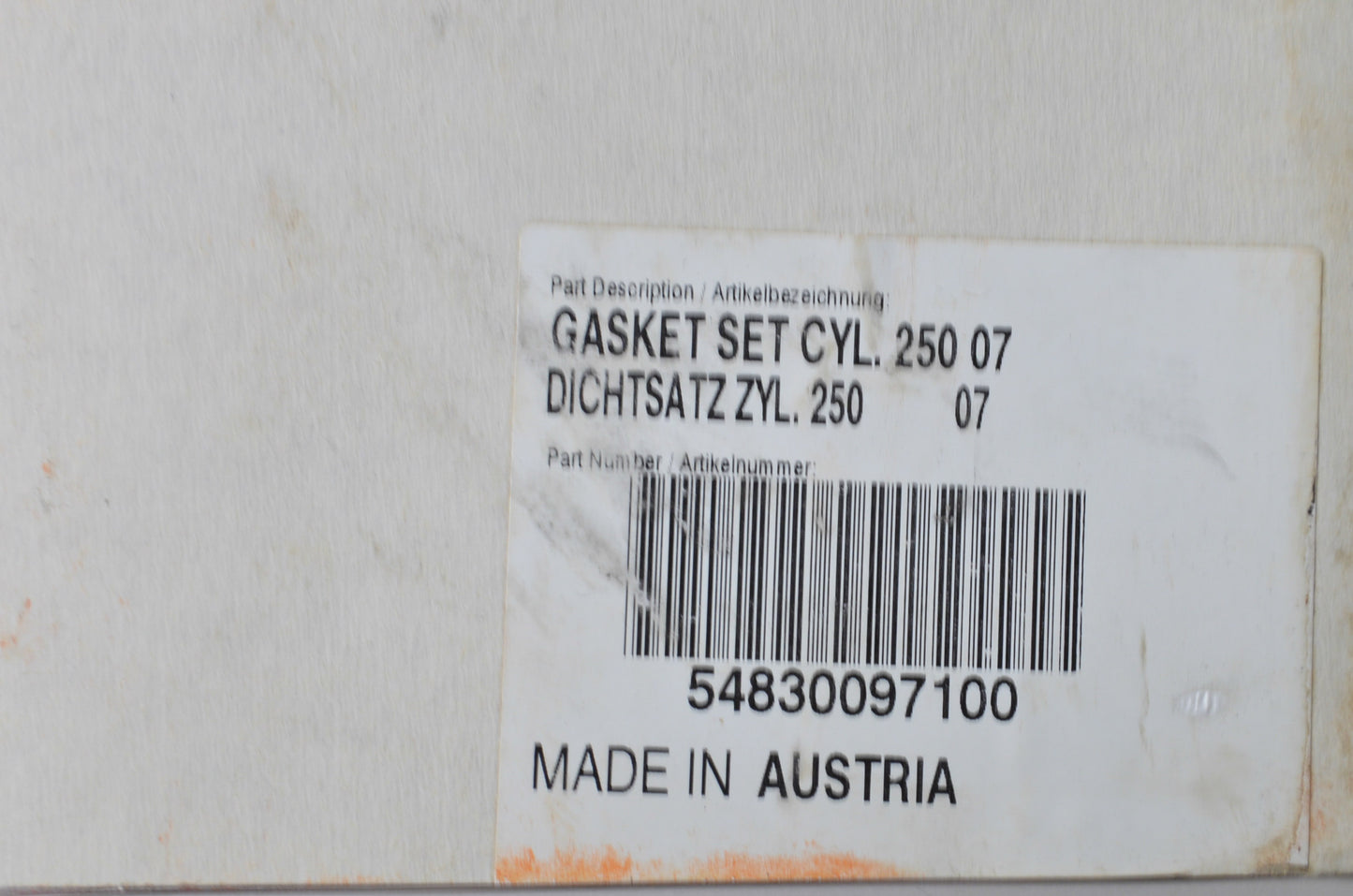 OEM KTM 54830097100 Cylinder Gasket Set NOS