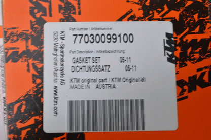 OEM KTM 77030099100 Gasket Kit NOS