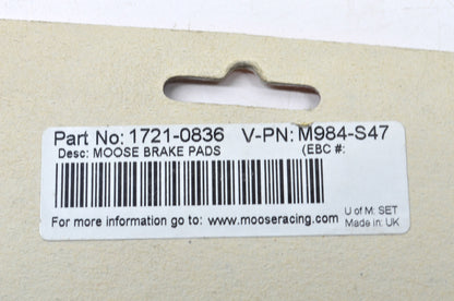 Moose Racing M984-S47, 1721-0836 Brake Pads NOS