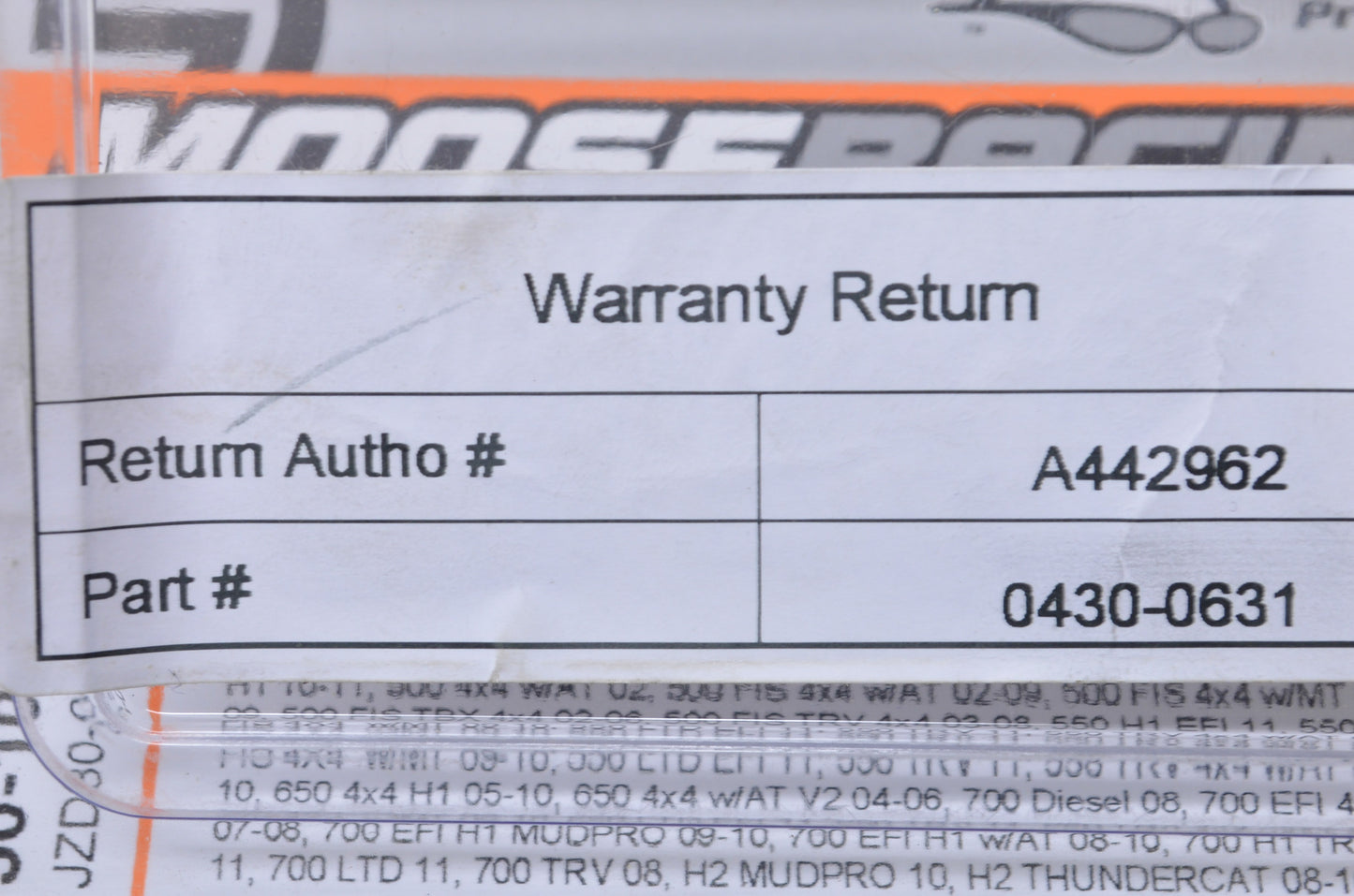 New Moose Upper A Arm Bearing Kit NOS