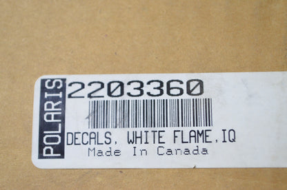 White Flame Decal Kit NOS