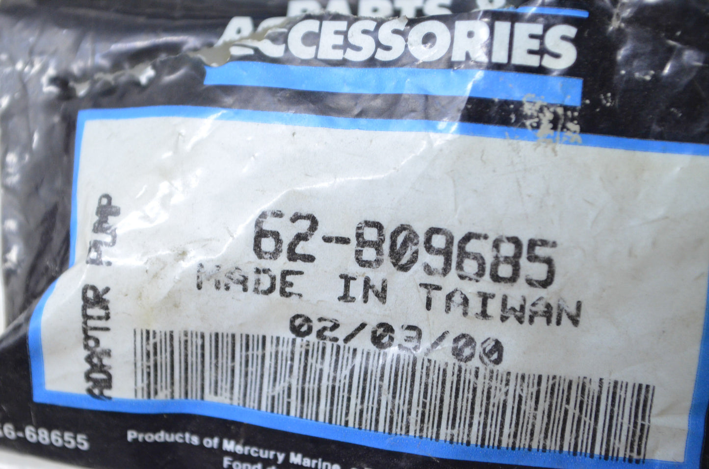 OEM Mercury 62-809685 Foot Pump Adaptor NOS