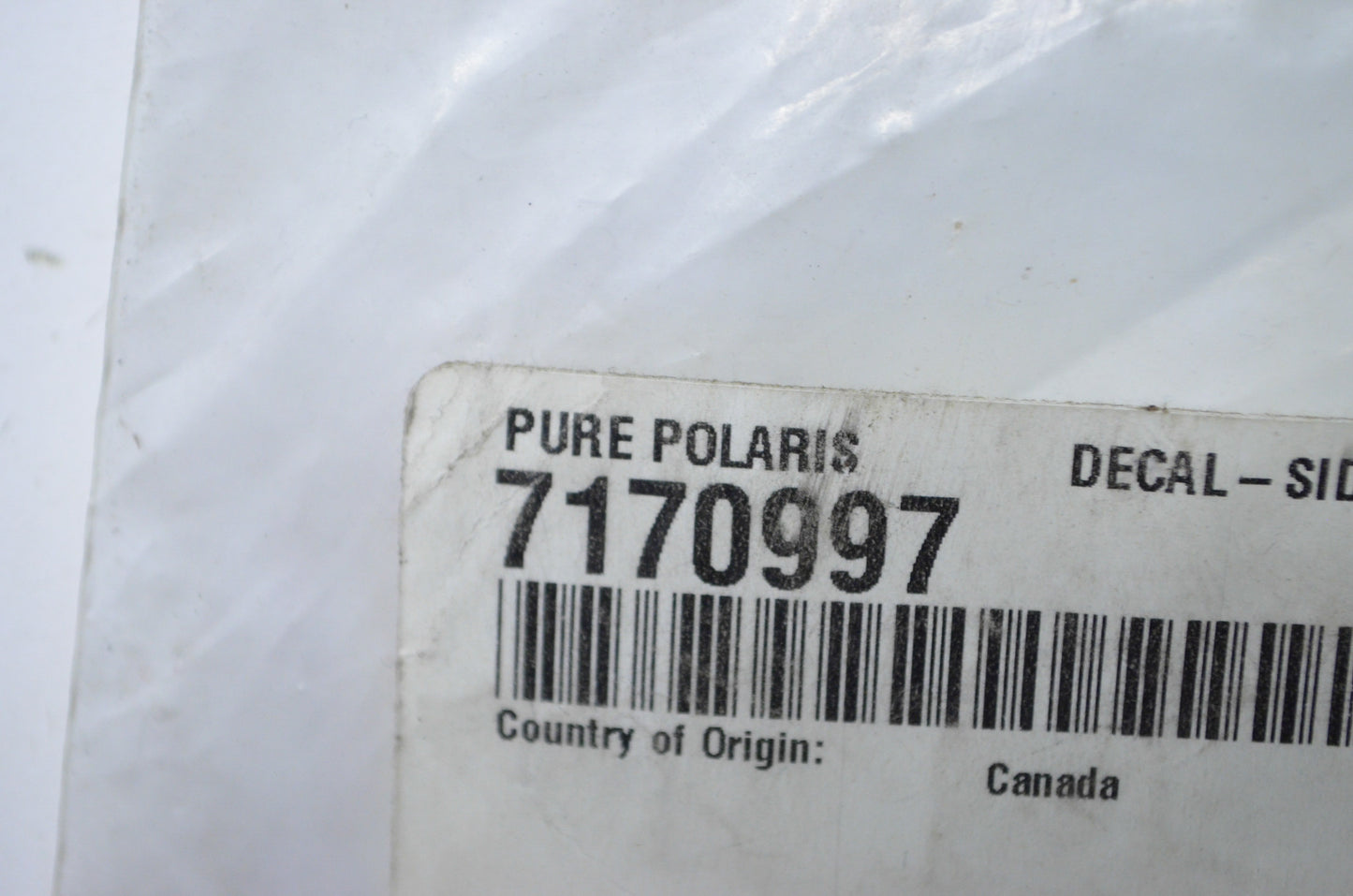OEM Polaris 7170997 Middle Left Hand Side Panel Decal NOS