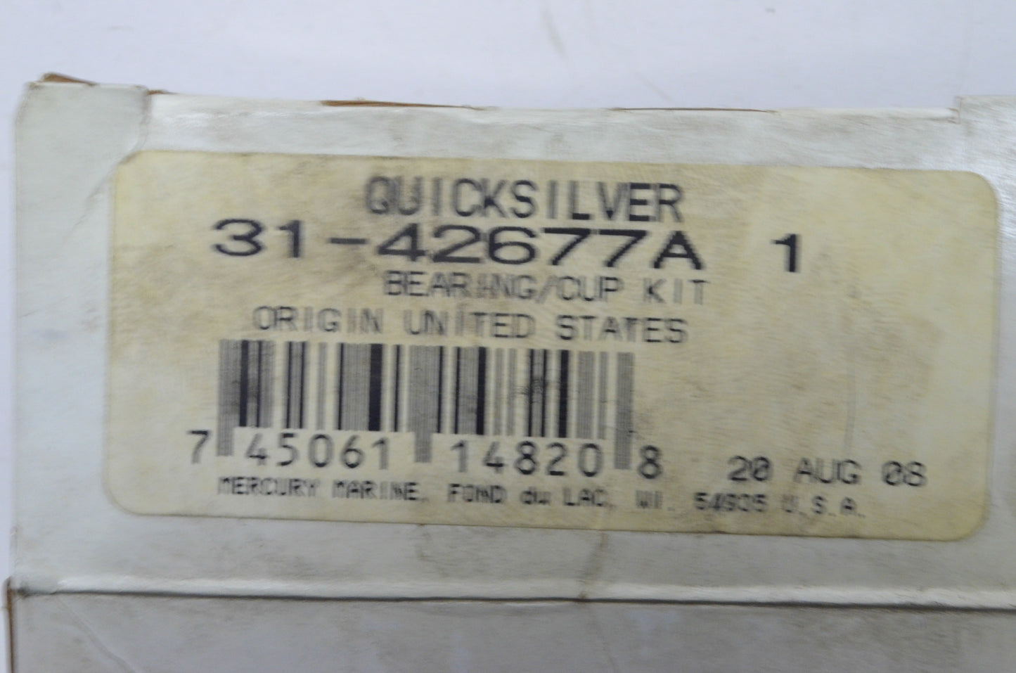 OEM Mercury 31-42677A Rear Outer Bearing NOS