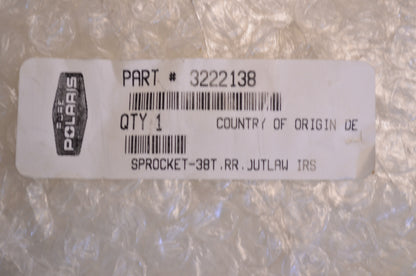 OEM Polaris 3222138 Rear Sprocket 38T NOS
