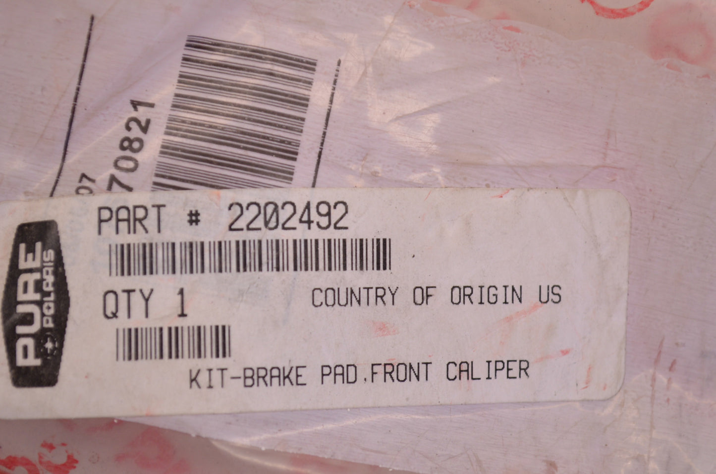 OEM Polaris 2202492 Front Caliper Brake Pad Kit NOS