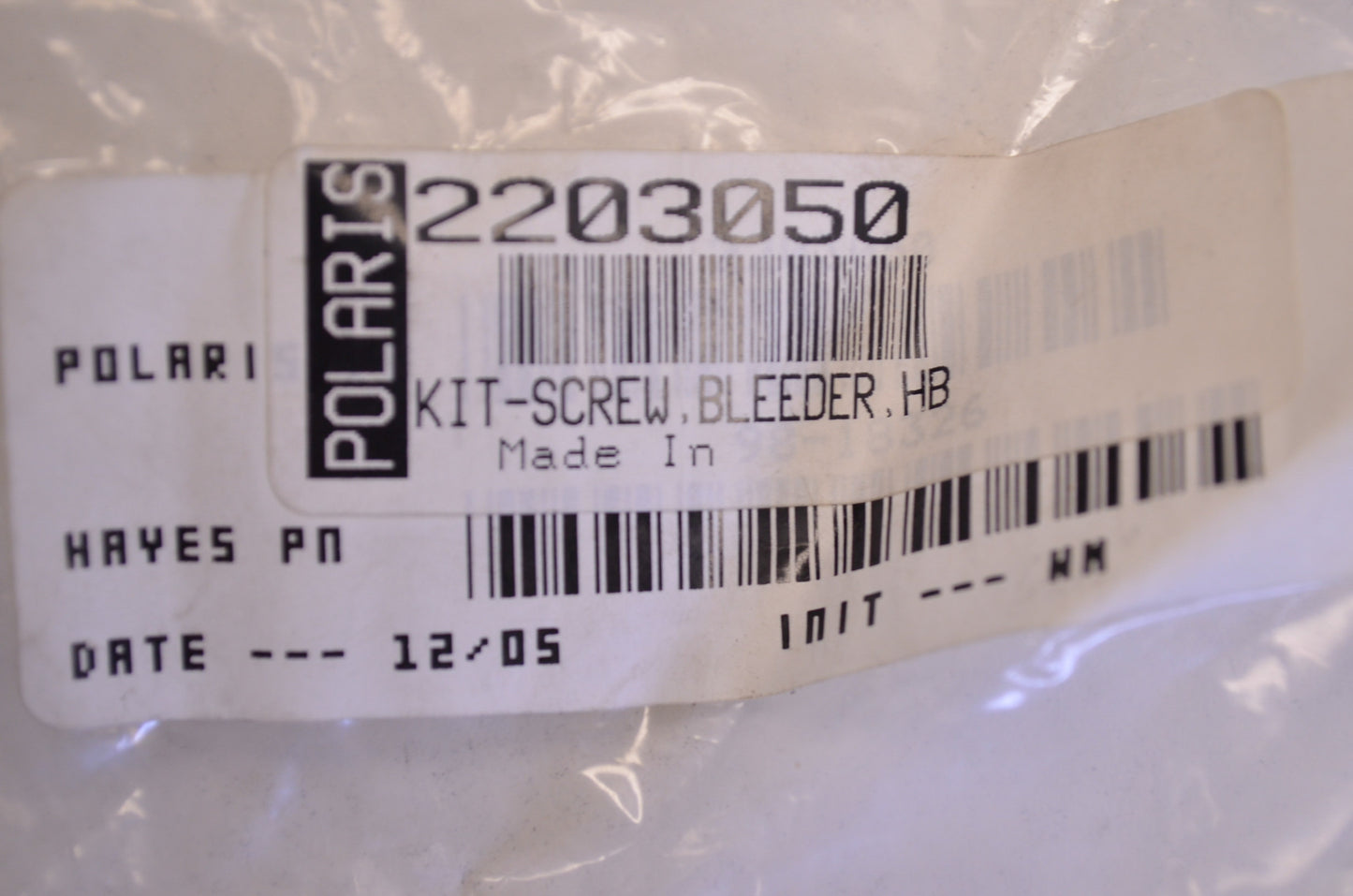 OEM Polaris 2203050 Bleeder Screw Kit NOS