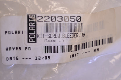 OEM Polaris 2203050 Bleeder Screw Kit NOS