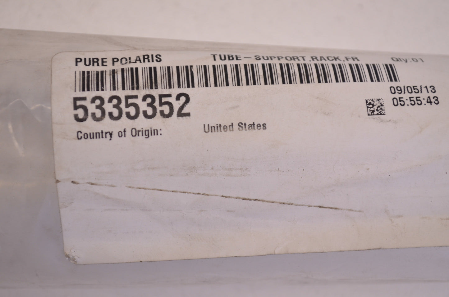 OEM Polaris 5335352 Upper Front Rack Support Tube NOS