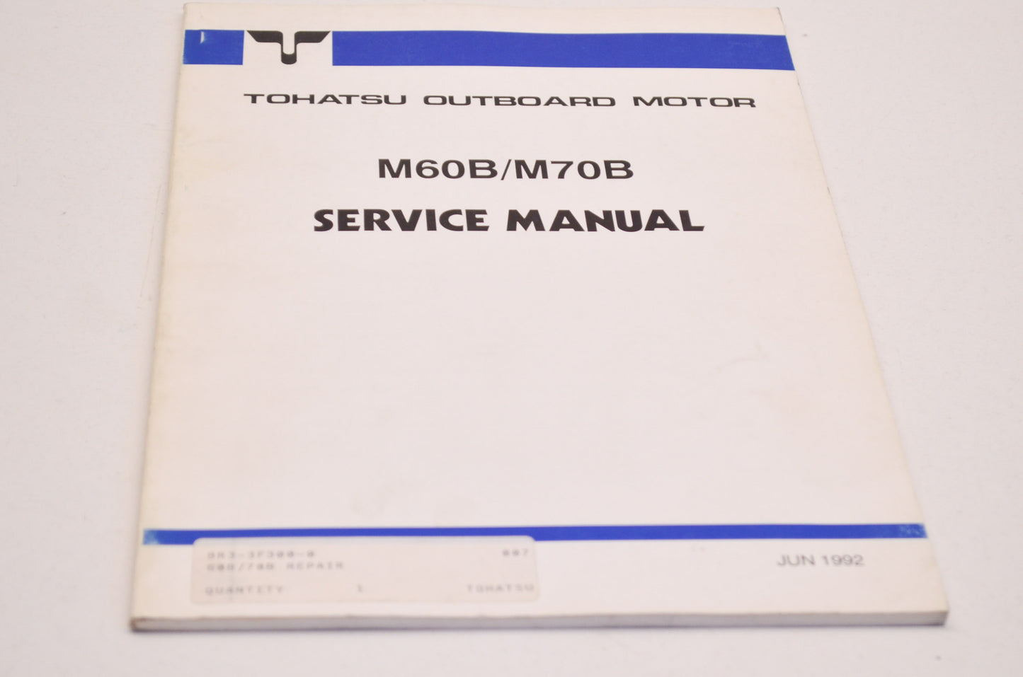 OEM Tohatsu 003-21029-0 Outboard Motor Service Manual M60B/M70B NOS