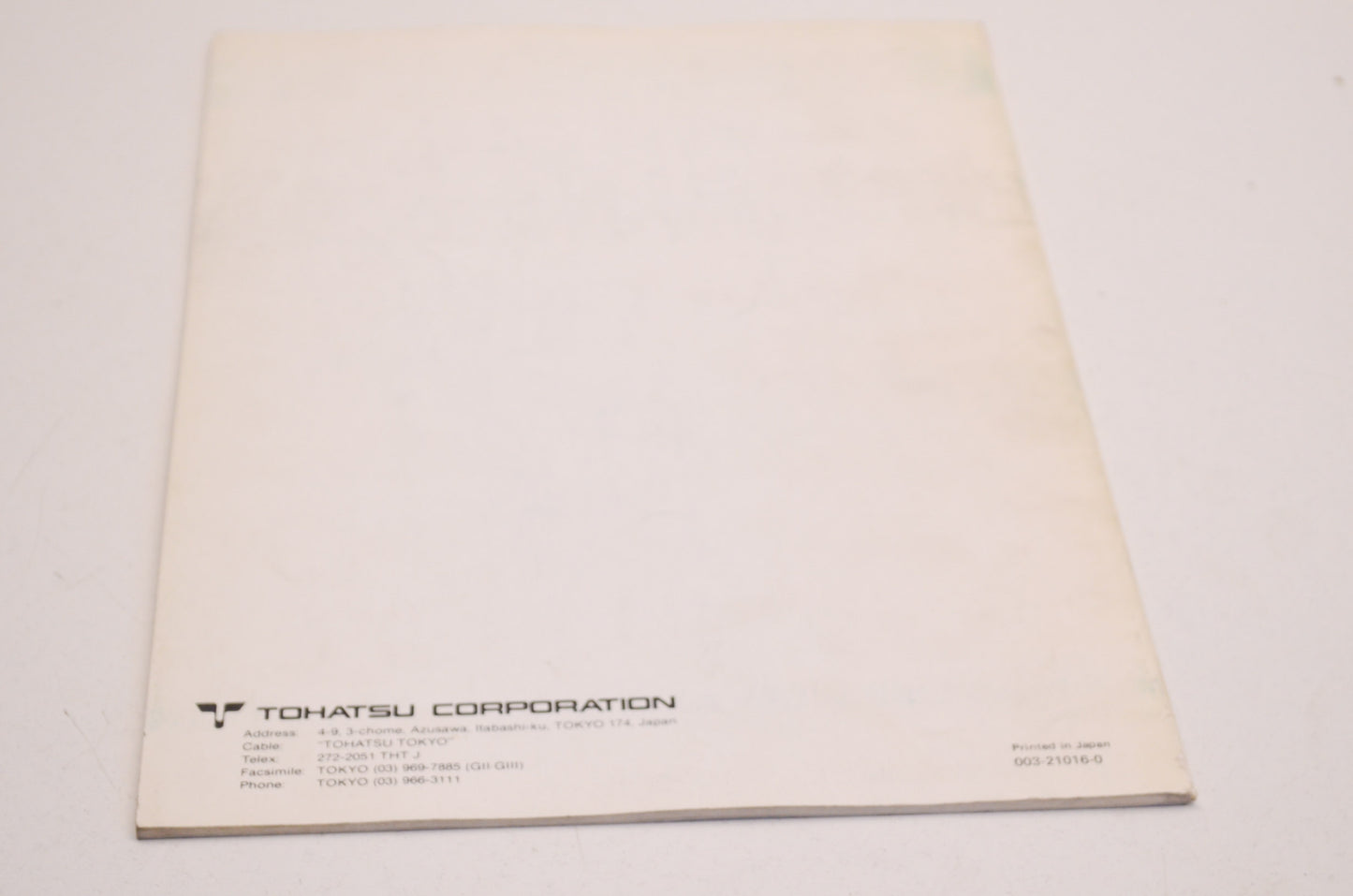 OEM Tohatsu Outboard Motor Service Manual M2.5A/M3.5A