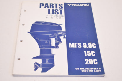 Tohatsu 002-21054-0 Parts List MFS9.9C/15C/20C NOS