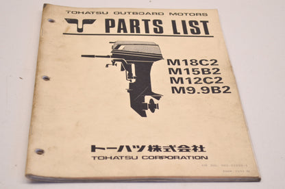 OEM Tohatsu Outboard Motors Parts List M18C2 M15B2 M12C2 M9.9B2