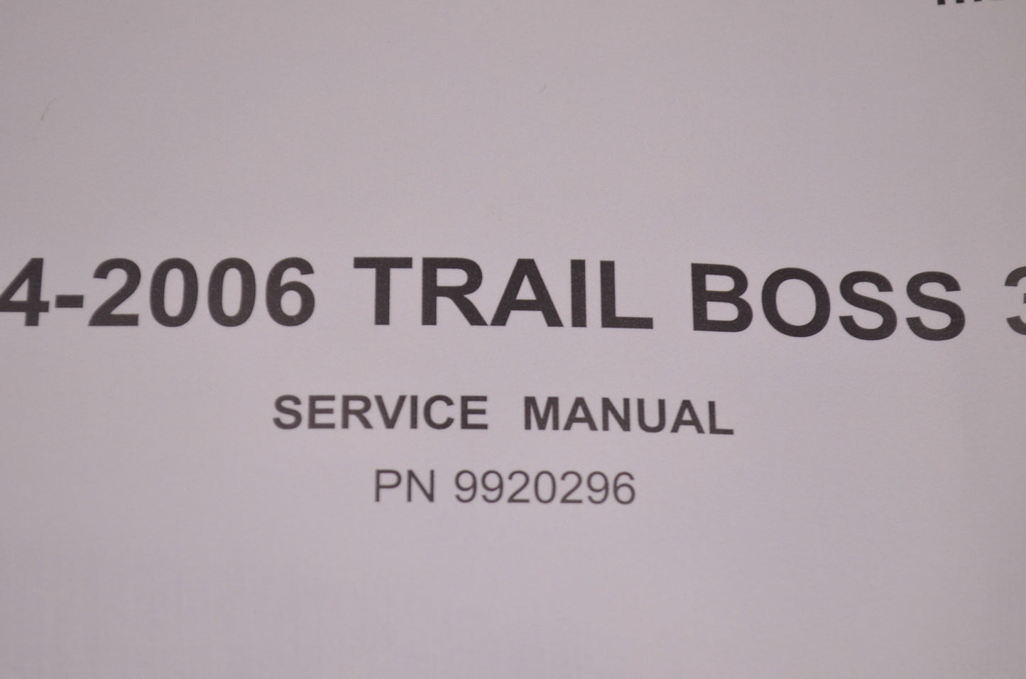 OEM Polaris 9920296 Service Manual 06 Trail Boss 330 NOS