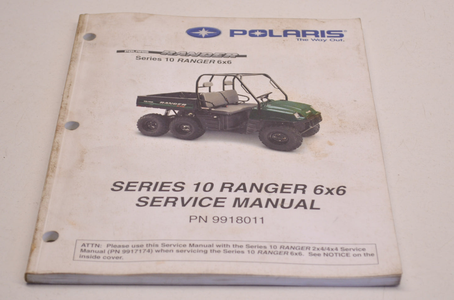 OEM Polaris 9918011 Service Manual Series 10 Ranger 6x6