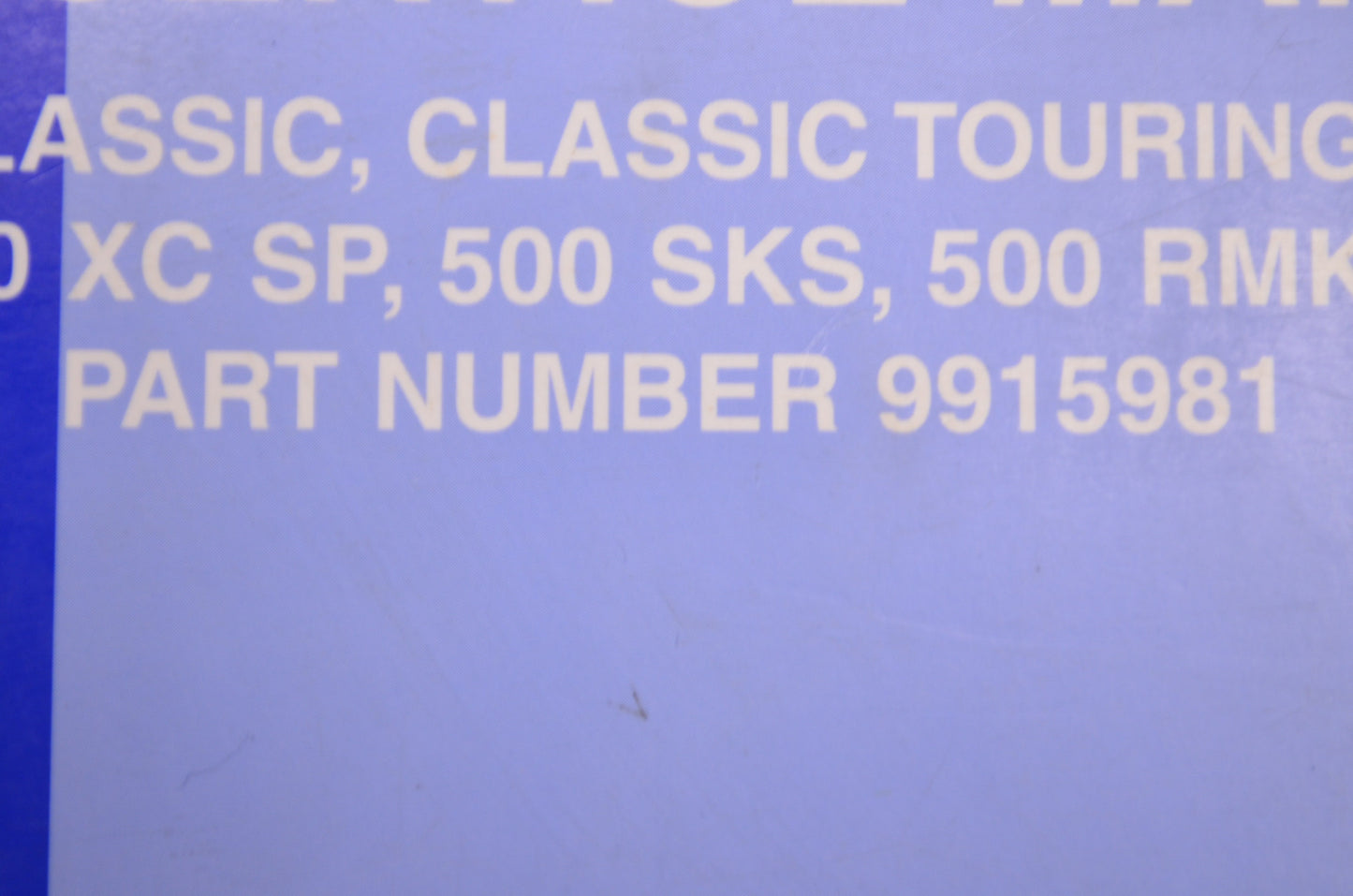 OEM Polaris 2000 Snowmobile Service Manual