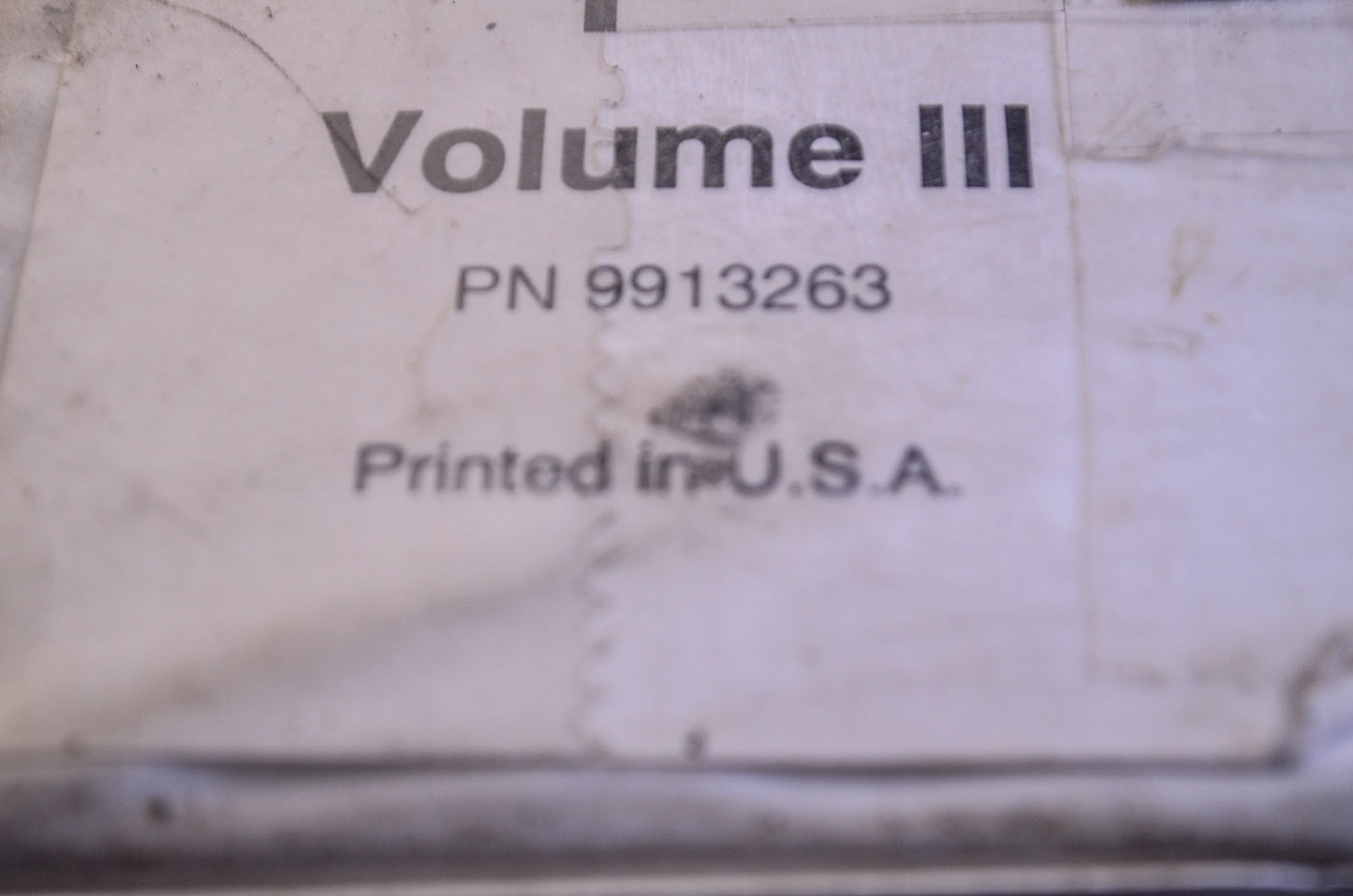 OEM Polaris 9913263 1996-99 Snowmobile Volume III Service Manual