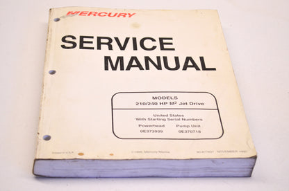 OEM Mercury /Mariner Service Manual 210/240 HP M2