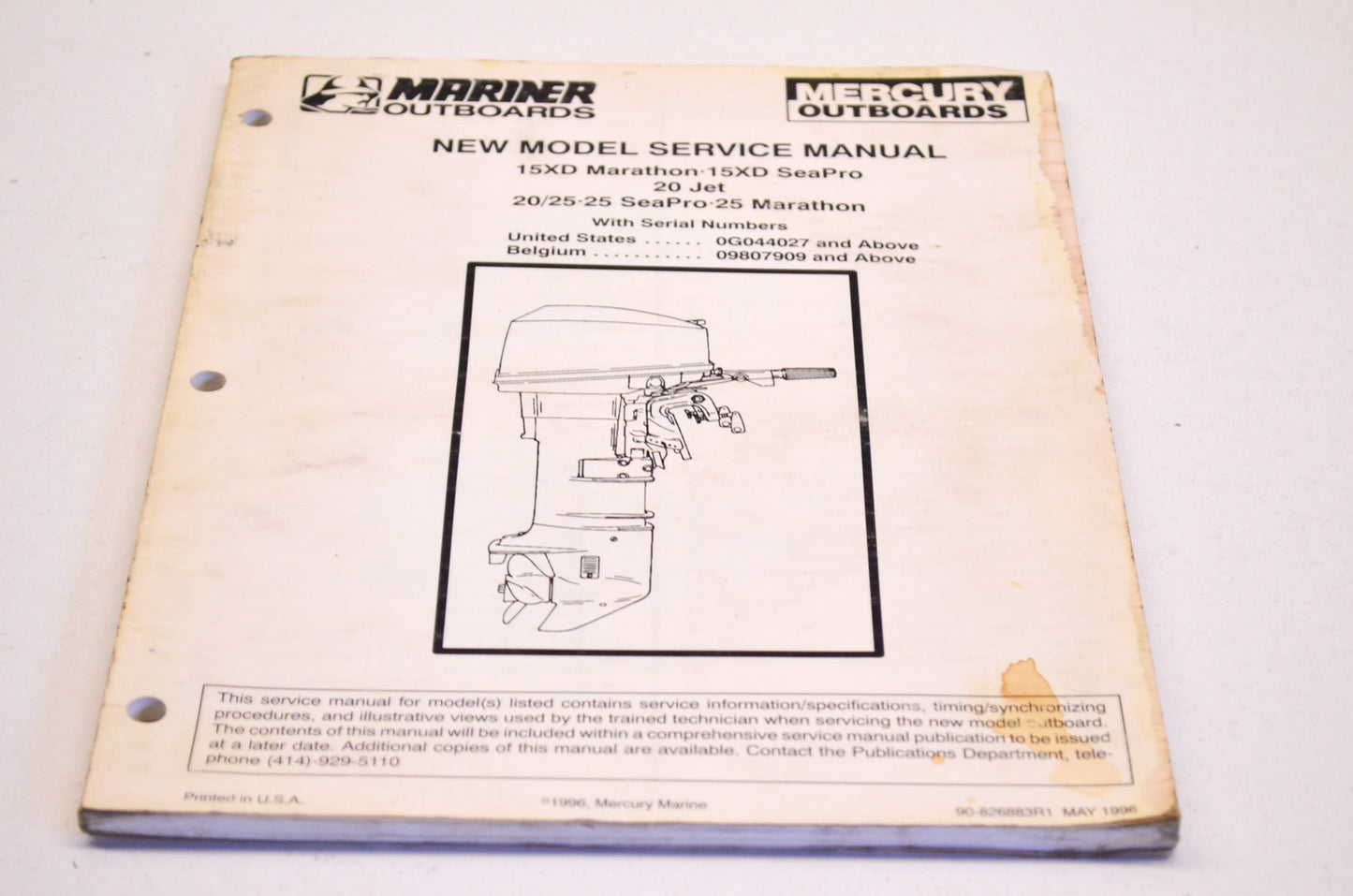 Mercury /Mariner 90-826883R1 Service Manual