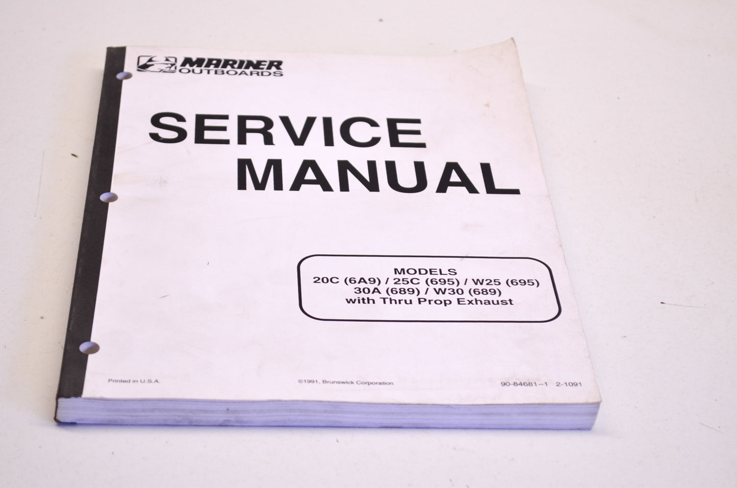 OEM Mercury Service Manual 20C 25C W25 30A W30