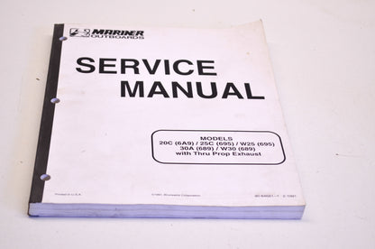 OEM Mercury Service Manual 20C 25C W25 30A W30