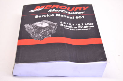 OEM Mercury /Mercruiser Service Manual #51 5.0/5.7/6.2 Liter Gas Engines