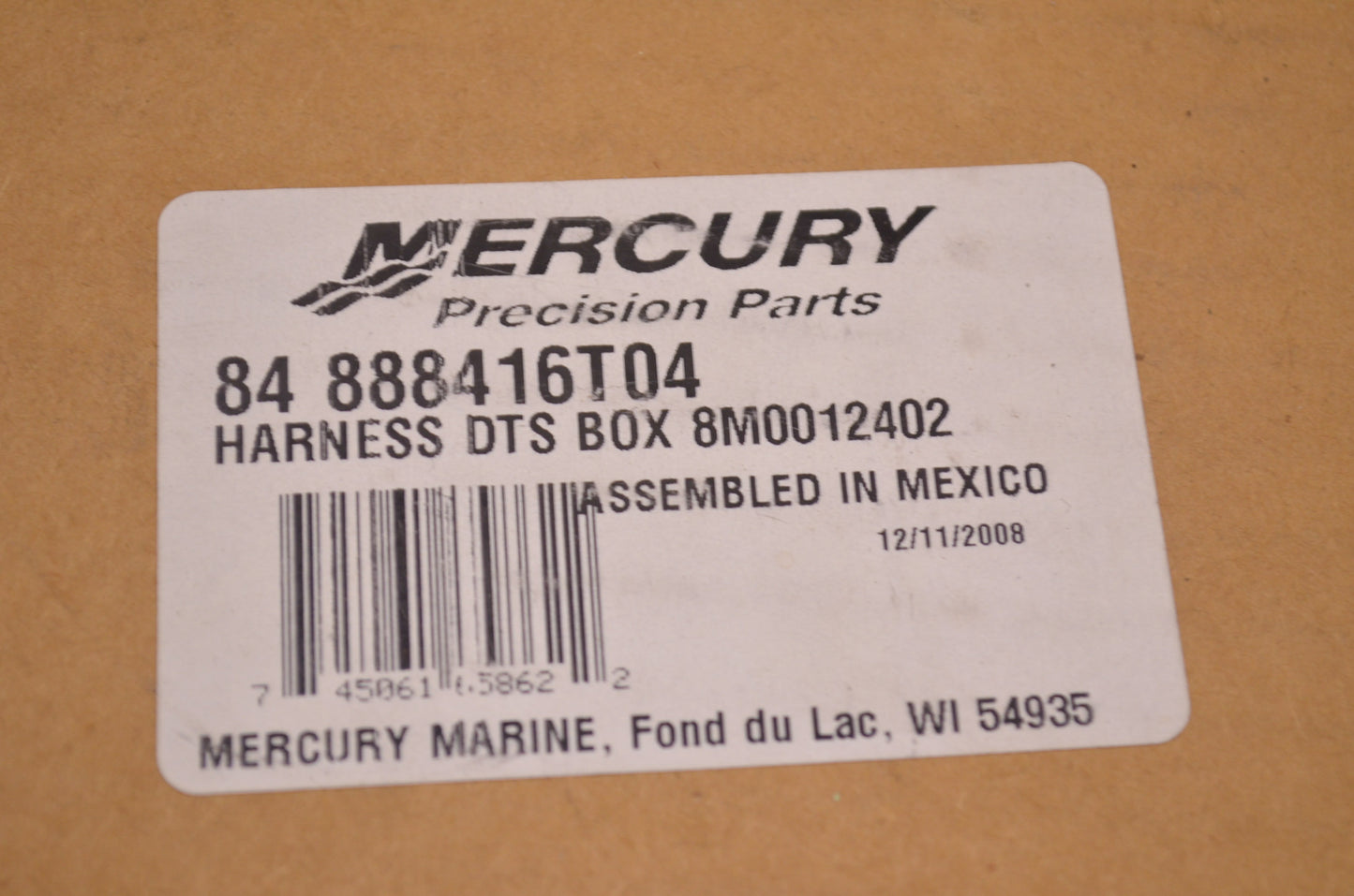 OEM Mercury 84888416T04 Harness Assembly NOS