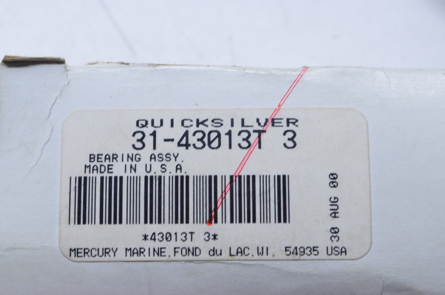 OEM Mercury 31-43013T 3 Upper Main Bearing NOS