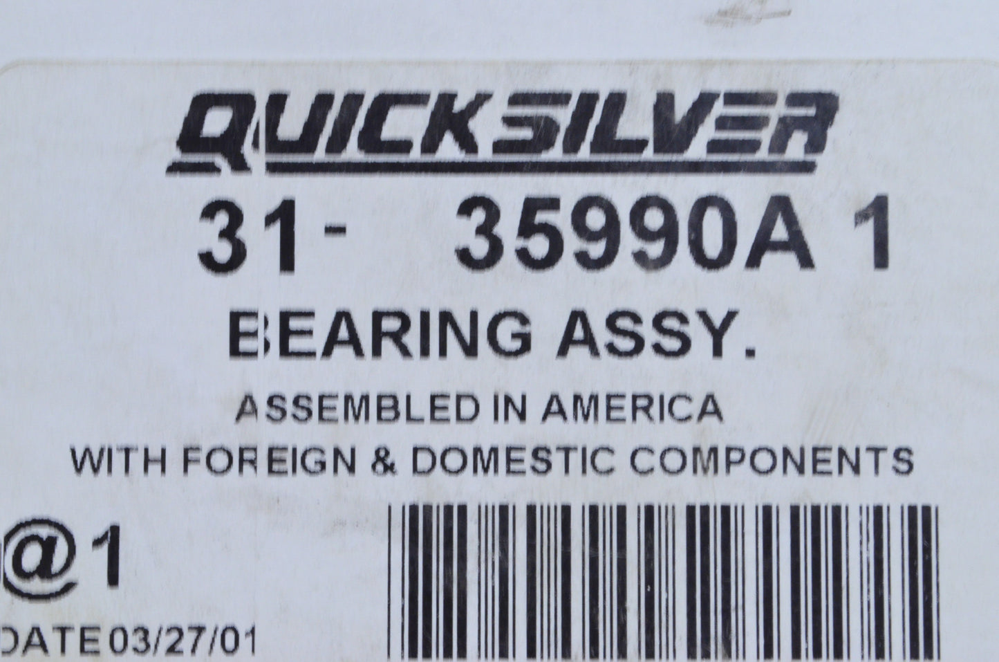 New OEM Mercury Bearing Assembly NOS