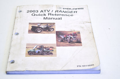 OEM Polaris 9914899 2003 ATV/Ranger Quick Reference Manual