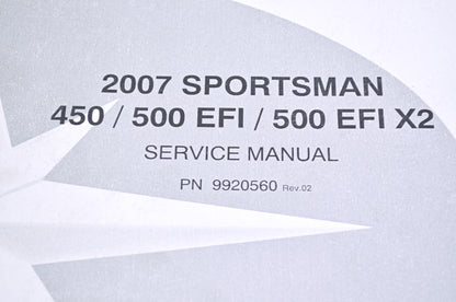 OEM Polaris 9920560 Service Manual 07 Sportsman 450/500